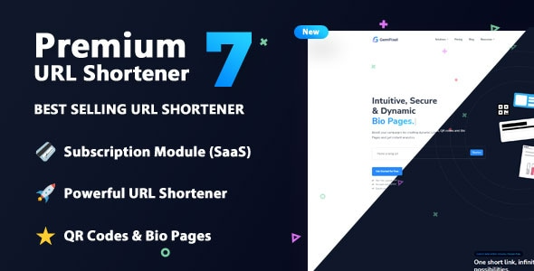 Premium URL Shortener - acortador de enlaces, páginas biográficas y códigos QR