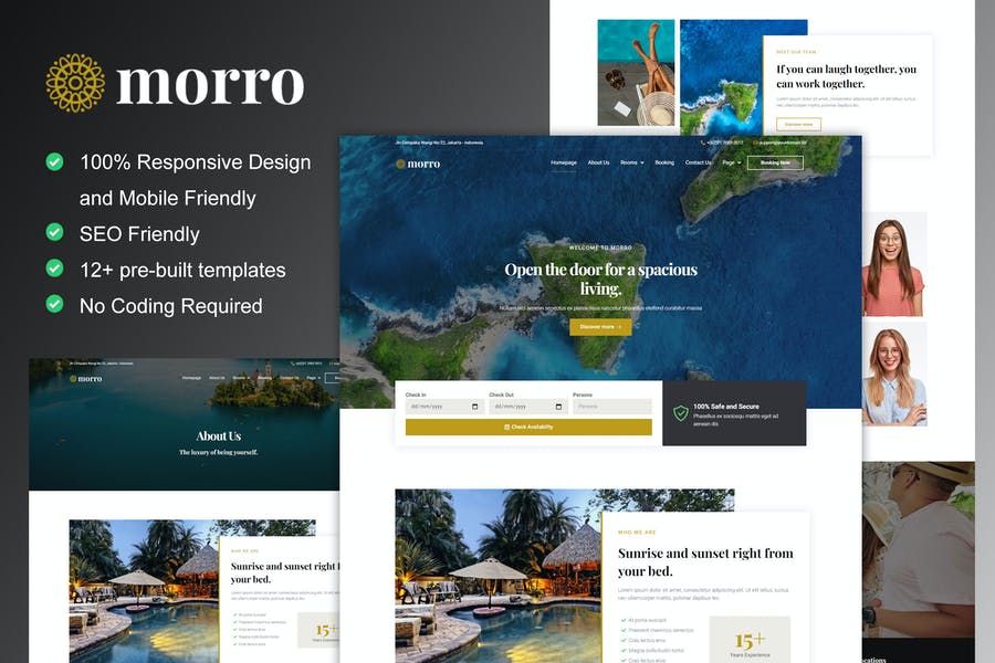 Morro - Kit de plantillas Elementor para hoteles y complejos turísticos