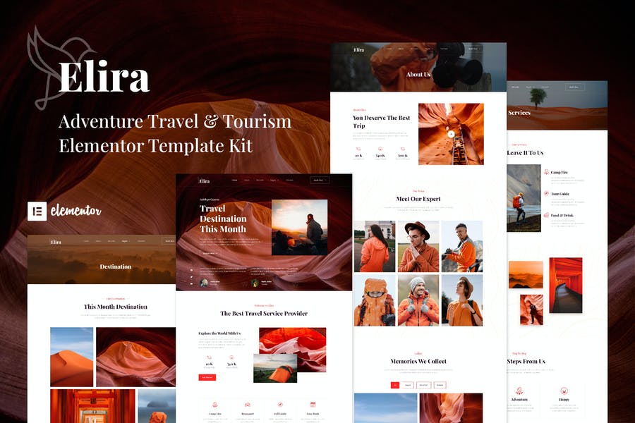 Elira - Template Kit Elementor para viajes de aventura y turismo