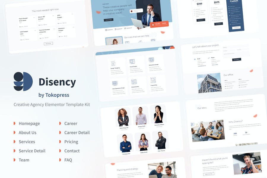 Disency | Template Kit de Elementor de Agencia Digital Creativa