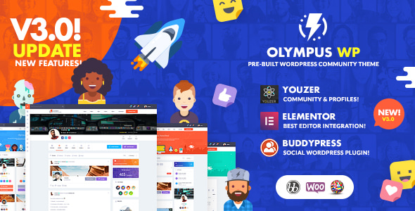 Olympus - Tema de WordPress para redes sociales