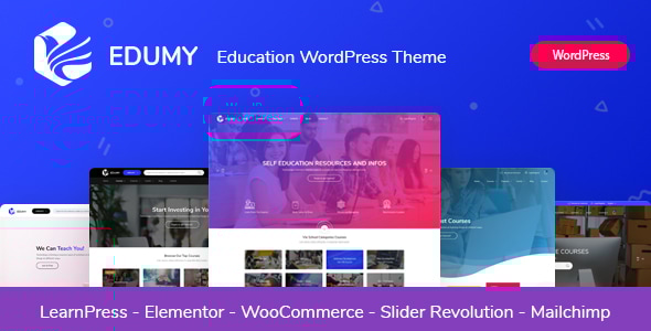 Edumy - Tema de WordPress para cursos de educación en línea LMS