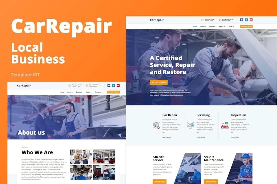 CarreRepair - Kit de plantillas para negocios locales