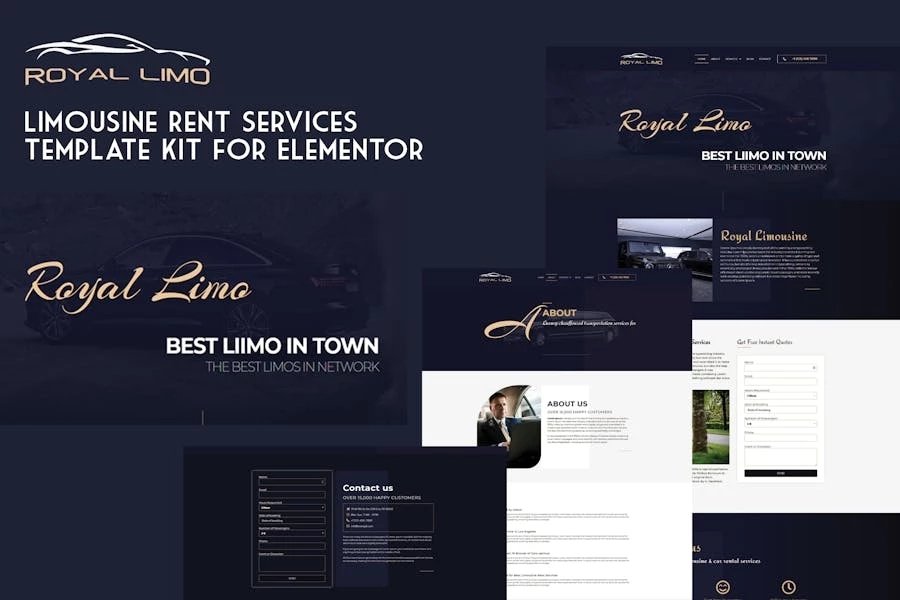 Royal Limo - Template Kit para servicios de alquiler de limusinas