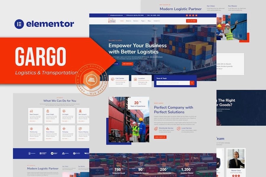 Gargo - Template Kit Elementor para logística y transporte
