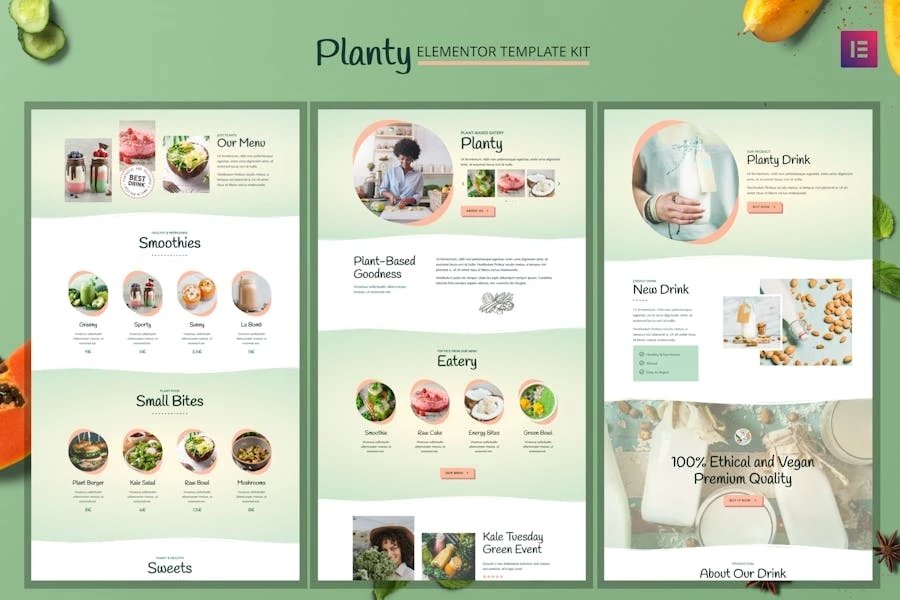 Planty - Kit de plantillas para cafeterías y restaurantes
