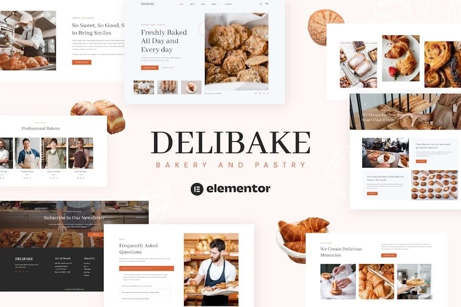 Delibake - Template Kit Elementor para panadería y pastelería