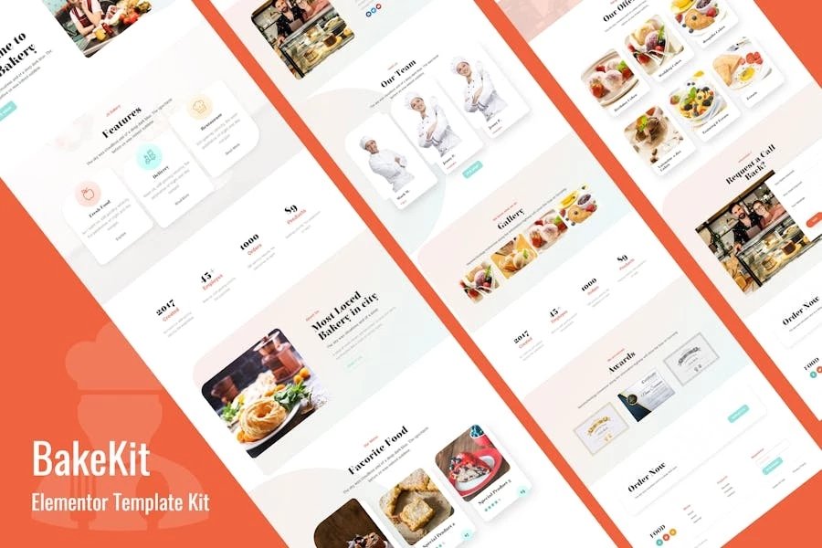 Bakekit - Plantilla Elementor para alimentos y pasteles