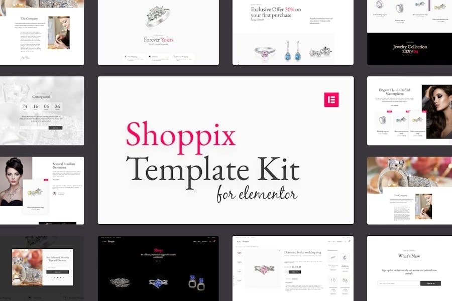 Shoppix - Template Kit Elementor para joyerías