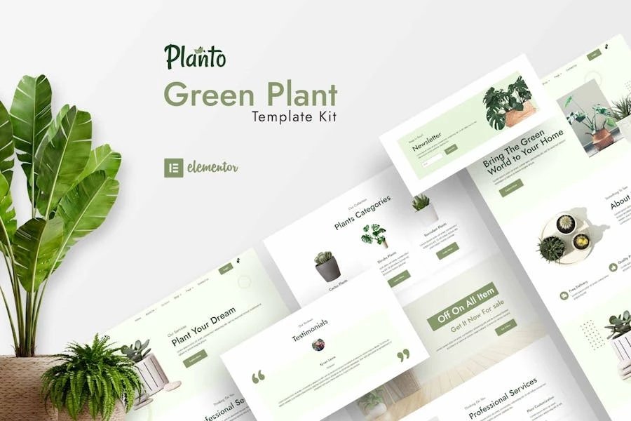 Planto - Kit de plantillas Green Elementor