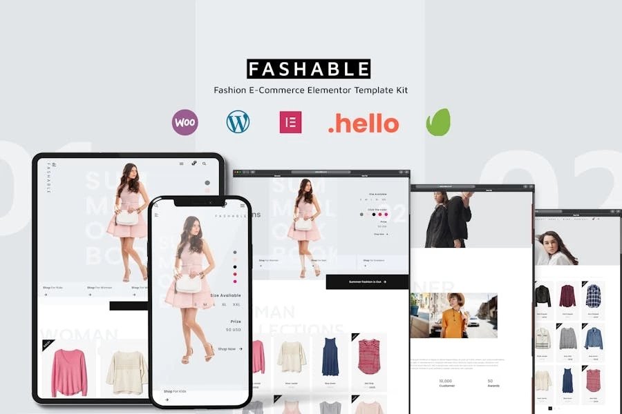 Fashable - Template Kit Elementor de comercio electrónico para estilistas