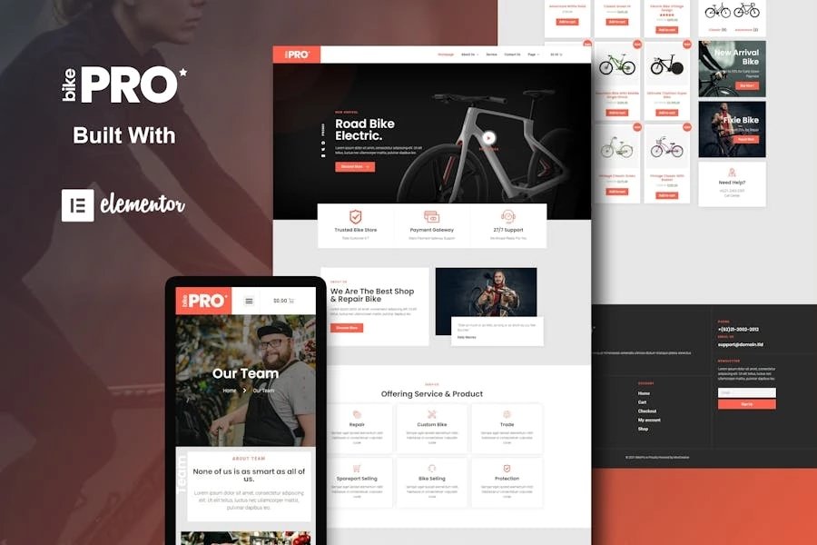 BikePro - Template Kit Elementor para WooCommerce