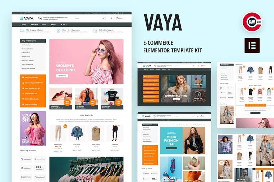 Vaya - Template Kit Elementor de comercio electrónico