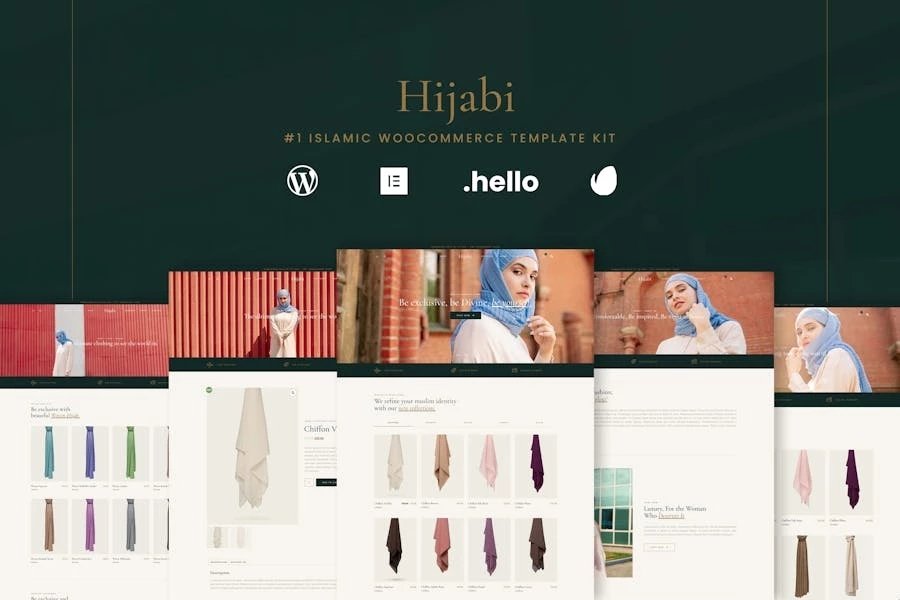 Hijabi - Template Kit de Woocommerce Elementor para tiendas musulmanas