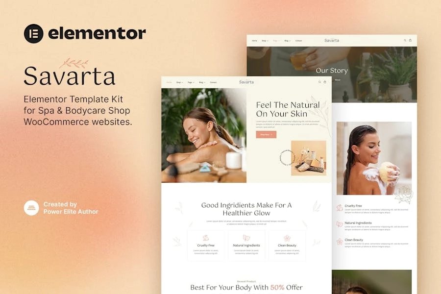 Savarta - Template Kit Elementor para Spa y Cuidado Corporal