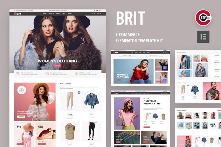 Brit - Template Kit WooCommerce Elementor Pro