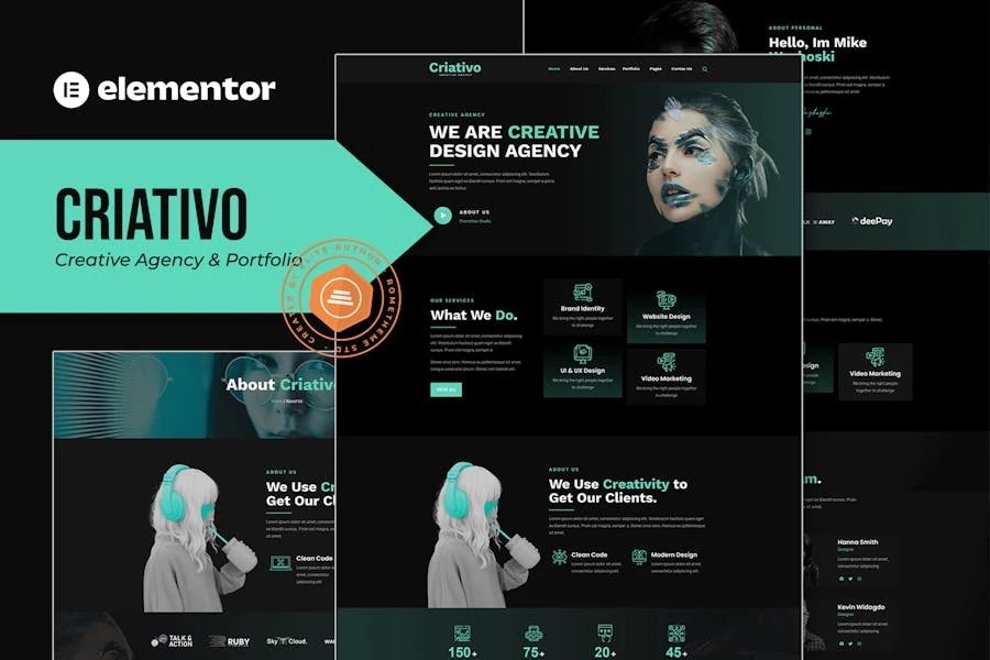 Criativo - Template Kit para Elementor de Porfolio y Agencia Creativa