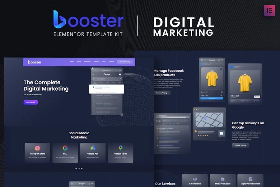 Booster - Template Kit de elementos de marketing digital