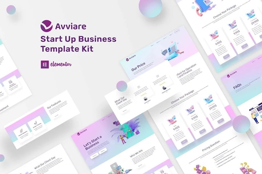Start Up Business Elementor Template Kit