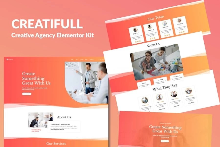 Creatifull - Kit de plantillas Elementor para agencias creativas