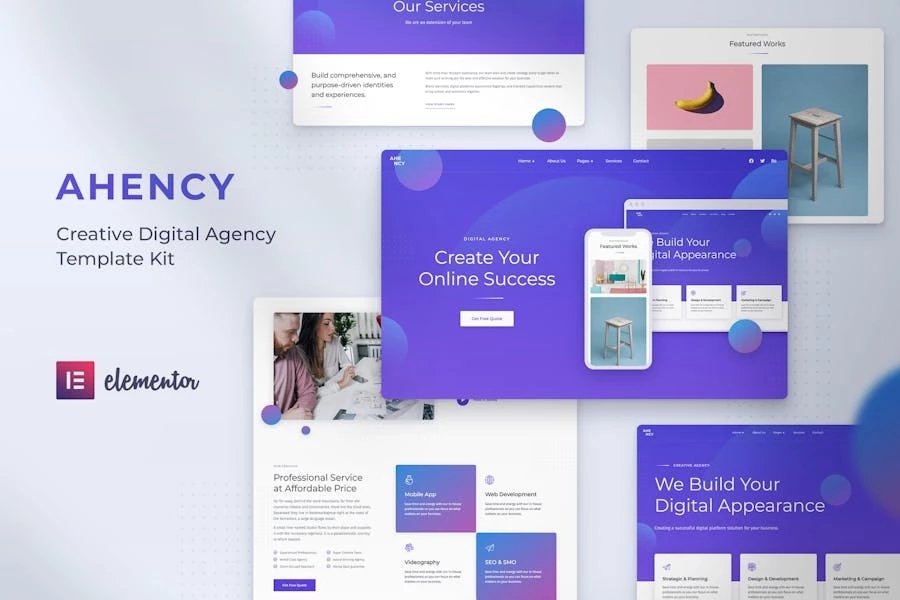 AGENCY - Template Kit Elementor de agencia digital creativa