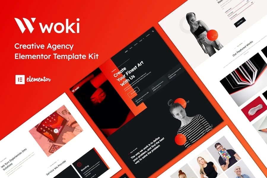 Woki - Template Kit Elementor para Agencia creativas
