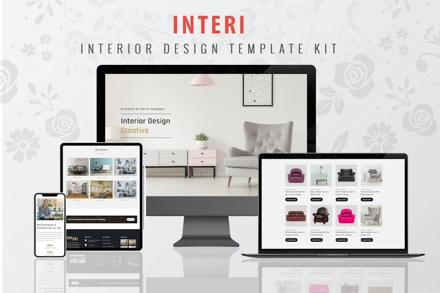 Interi - Kit de plantillas Elementor para diseño de interiores