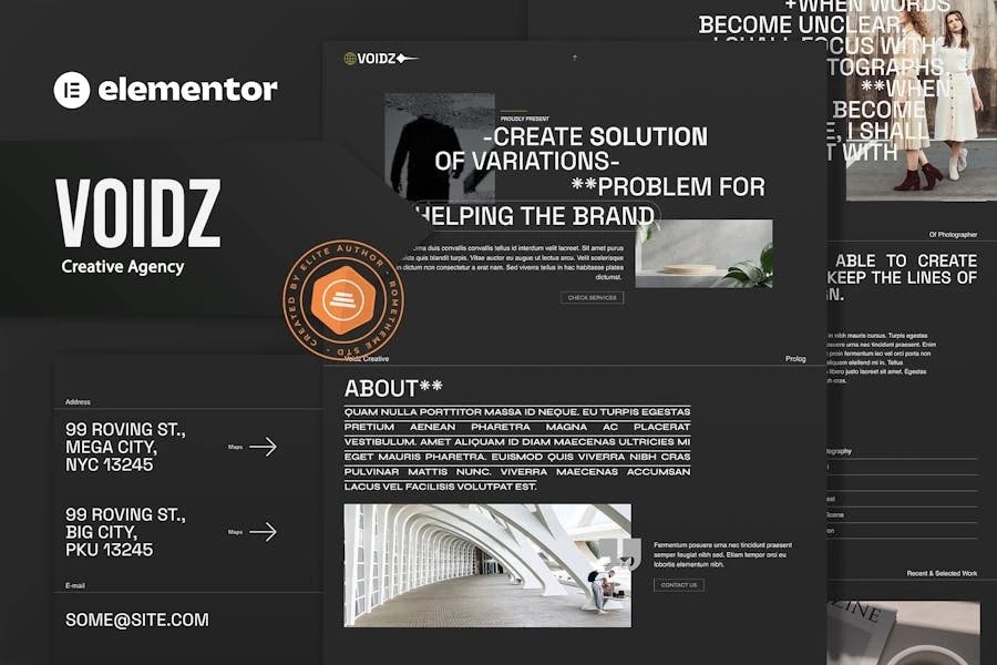Voidz - Template Kit Elementor para Agencia creativas