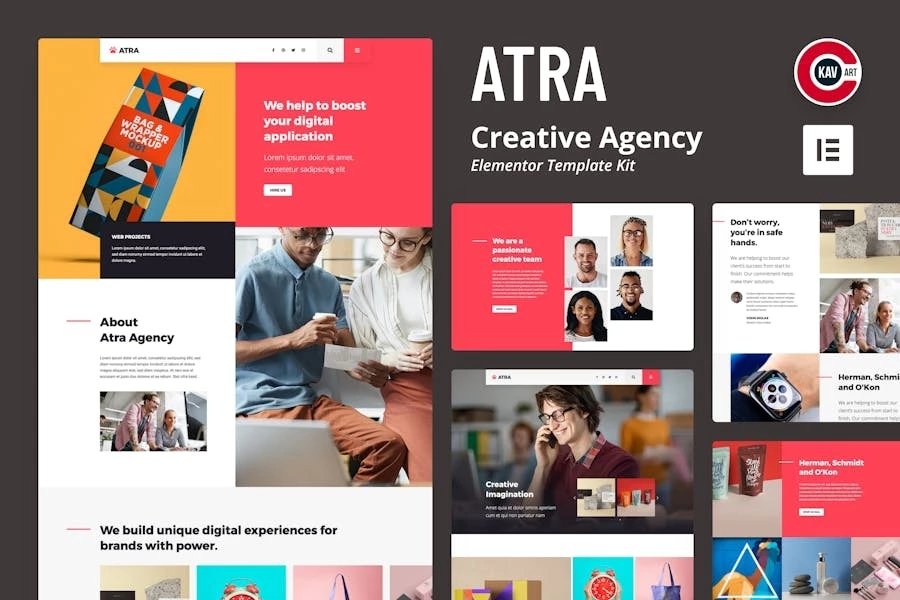 Atra - Template Kit Elementor de agencia creativa