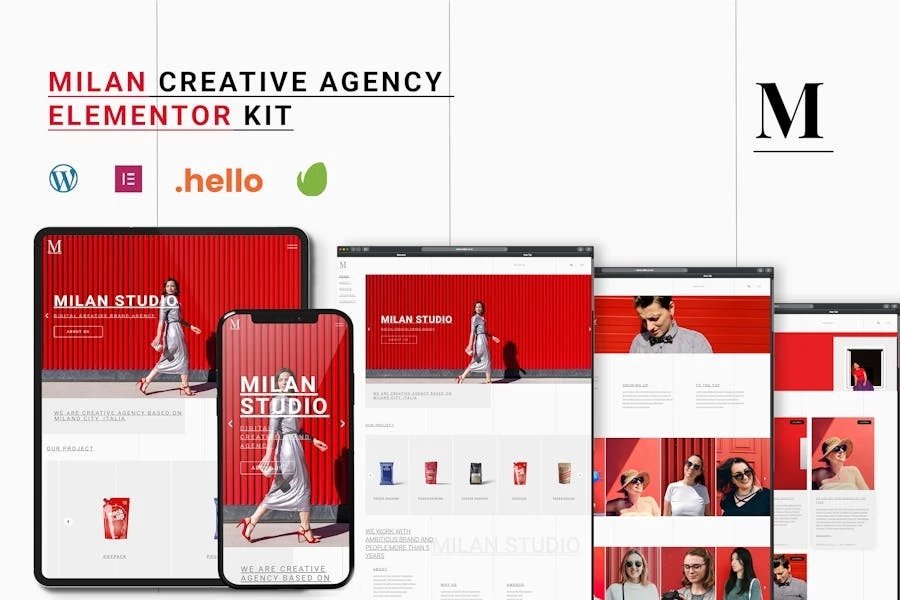 Milán - Template Kit Elementor para Agencia creativas