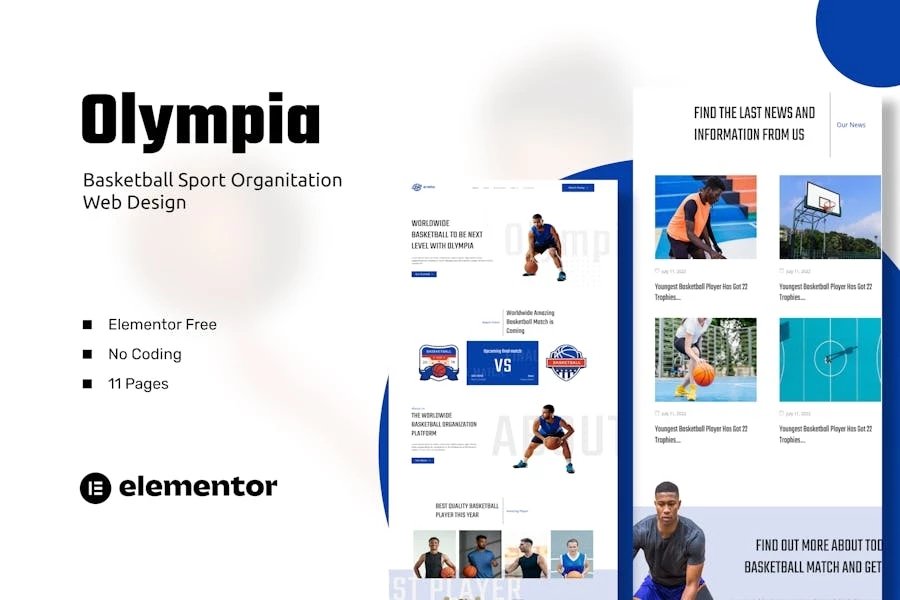 Olympia - Template Kits para organización deportiva de baloncesto