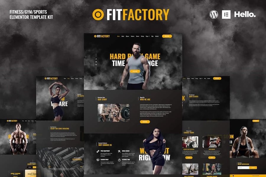 Fit Factory - Template Kit de gimnasio Elementor