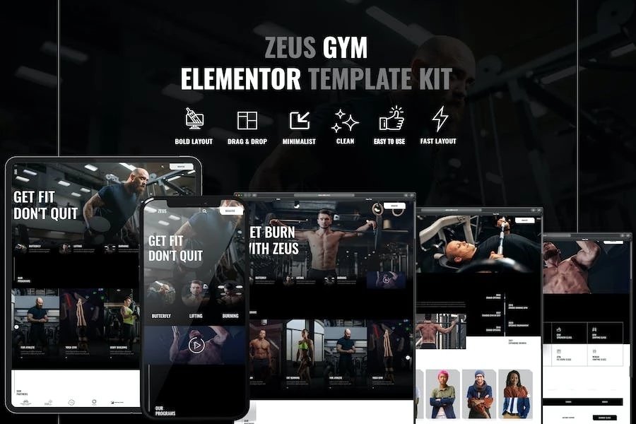 Zeus - Template Kit Elementor para gimnasio y fitness