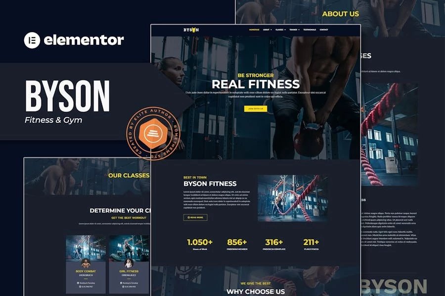 Byson - Template Kit Elementor para Fitness Gym