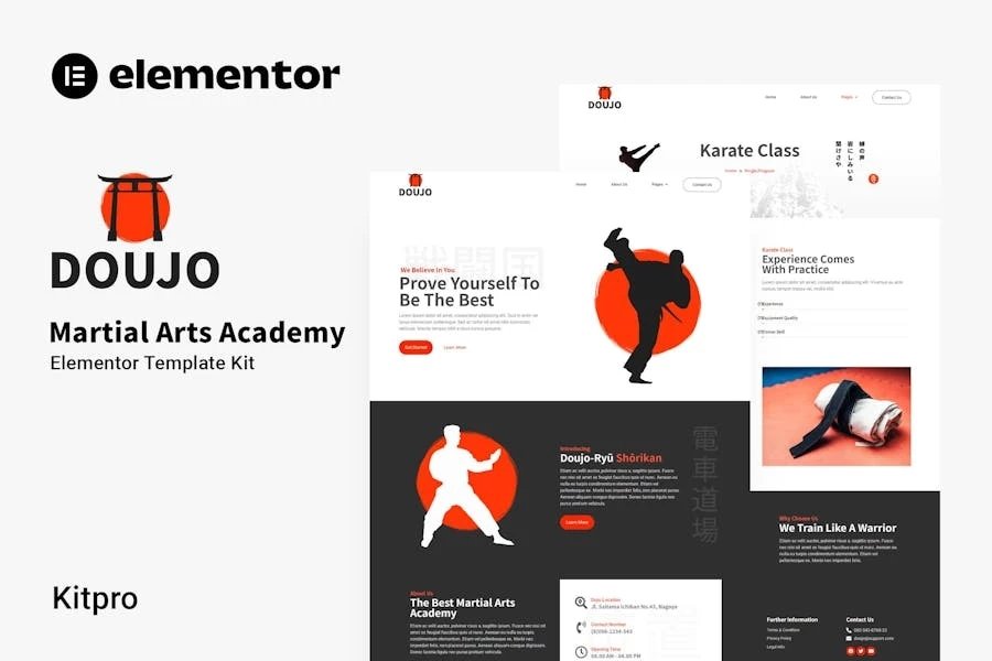 Doujo - Template Kit de Elementor de la Academia de Artes