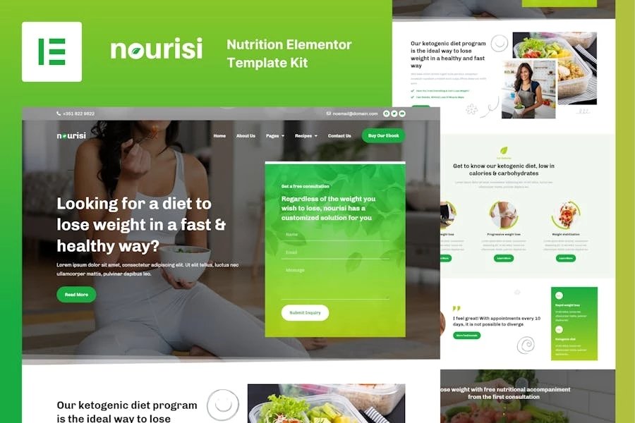 Nourisi - Template Kit de elementos de nutrición