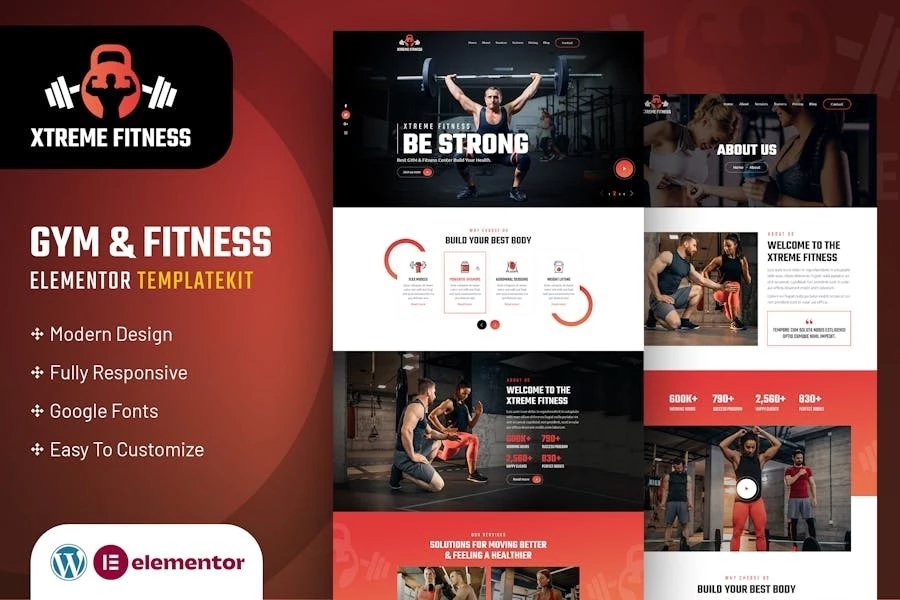 Xtreme Fitness Template Kit Elementor