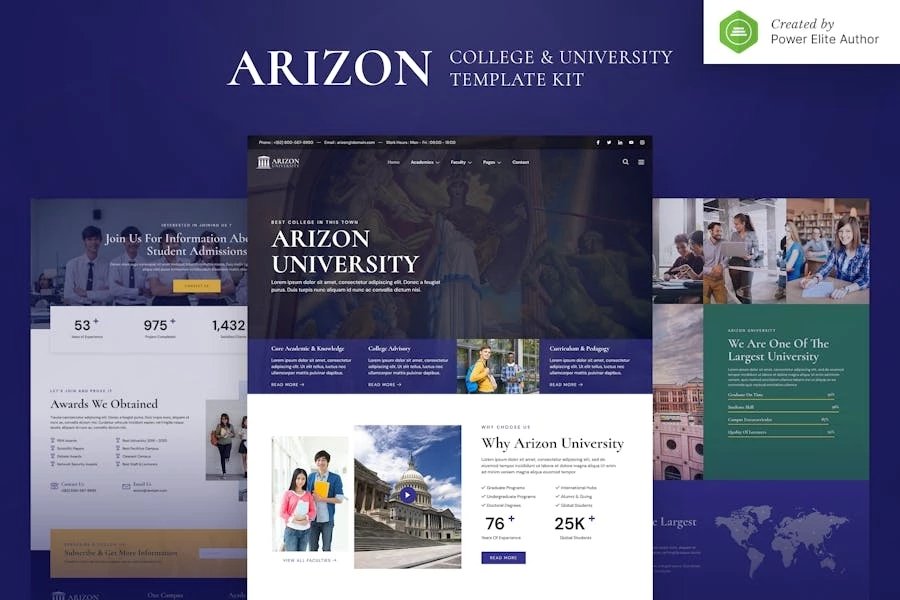 Arizon - Template Kit Elementor para colegio y universidad