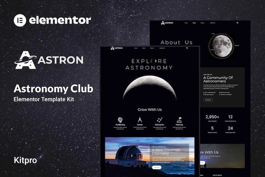 Astron - Template Kit de Astronomy Elementor