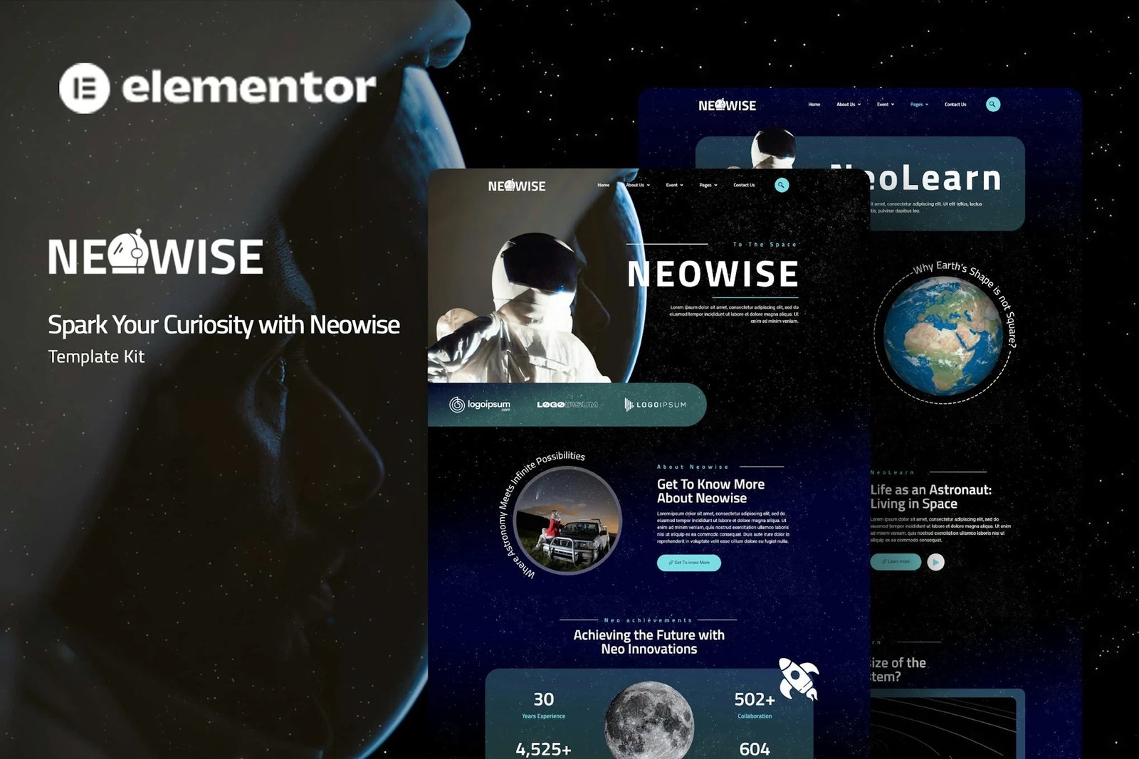 Neowise - Kit de plantillas de Astronomy Elementor
