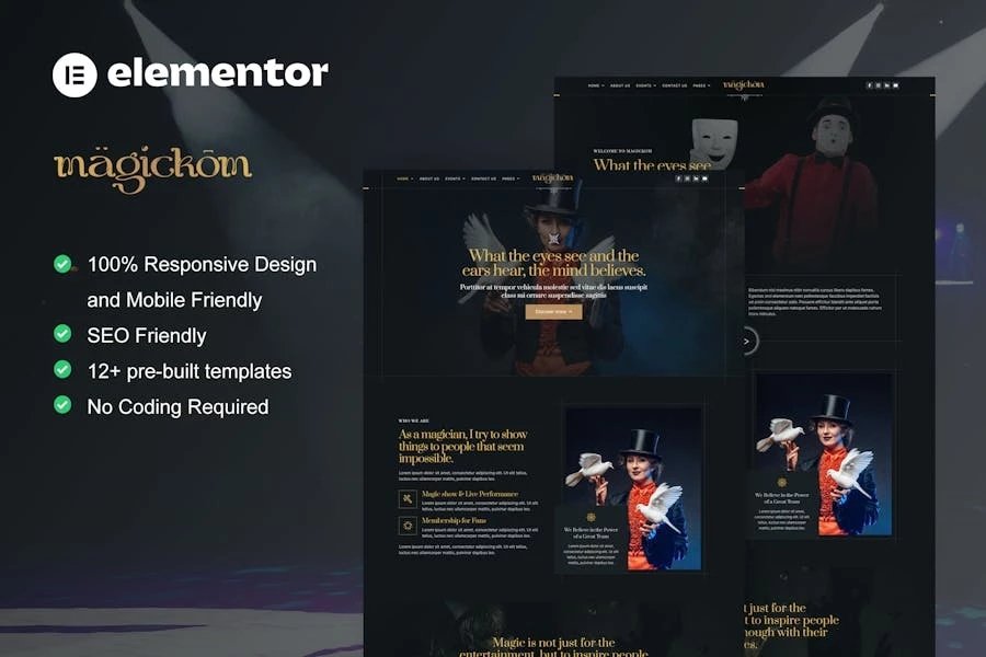 Magickom - Template Kit Magician Elementor