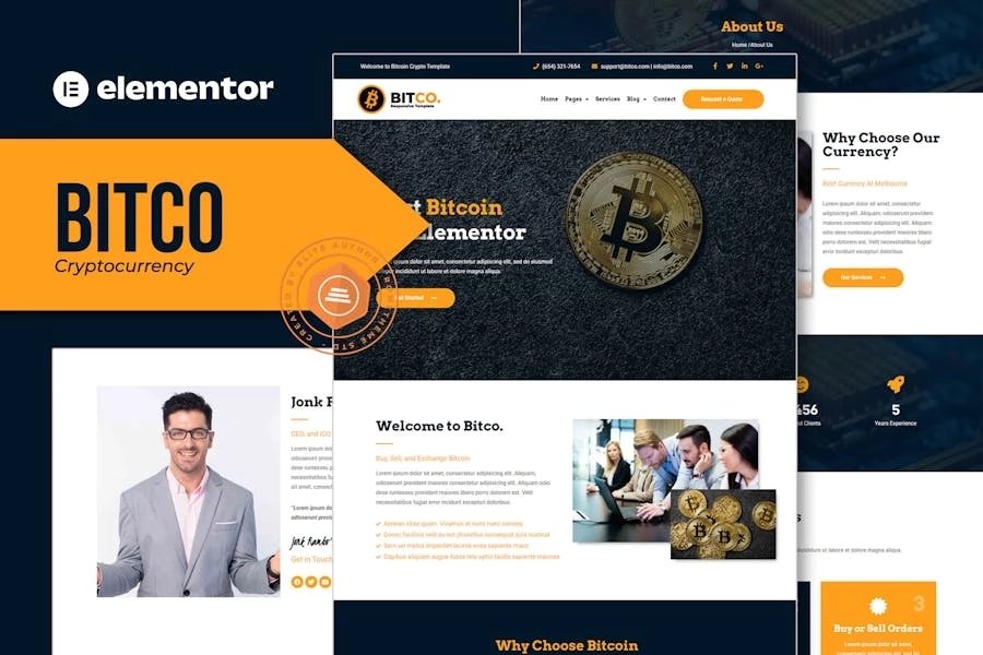 Bitco - Template Kit Elementor de Bitcoin y Criptomonedas