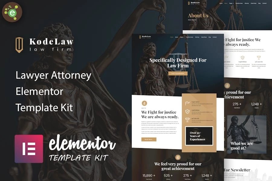 Kodelaw - Template Kit Elementor para abogados