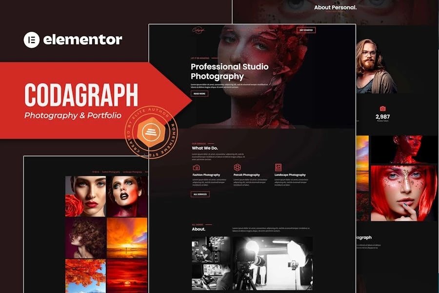 Codagraph - Template Kit Elementor para fotografía y Porfolio