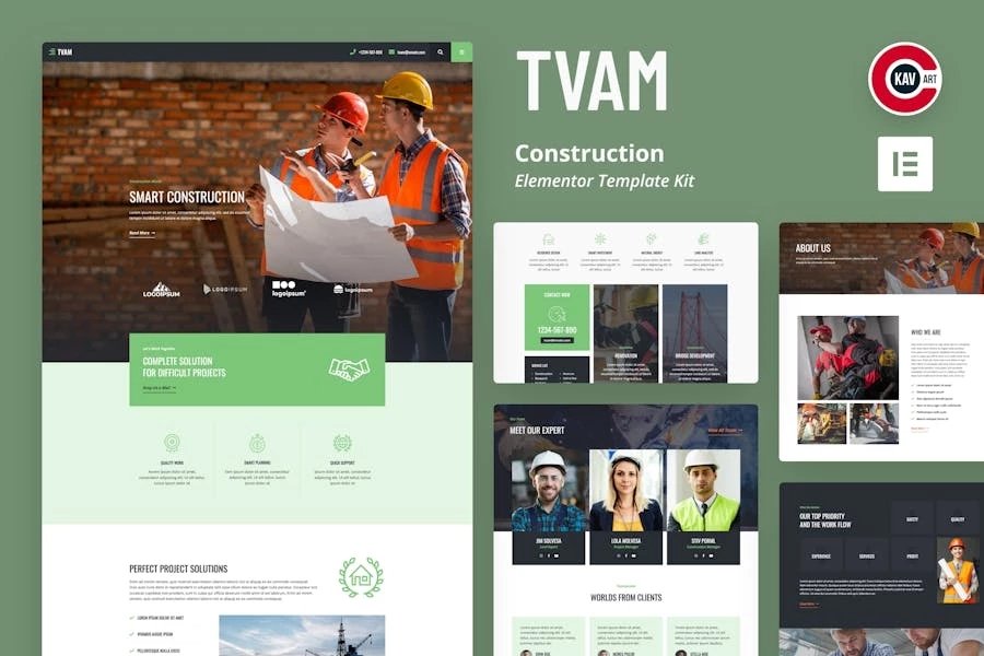 Tvam - Template Kit de construcción Elementor