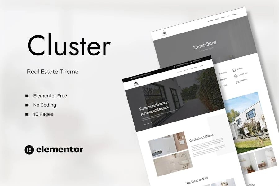 Cluster - Template Kit de elementos inmobiliarios