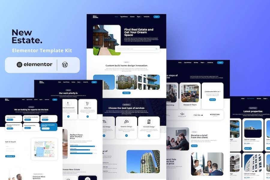 New Estate - Kit de plantillas Elementor para bienes raíces