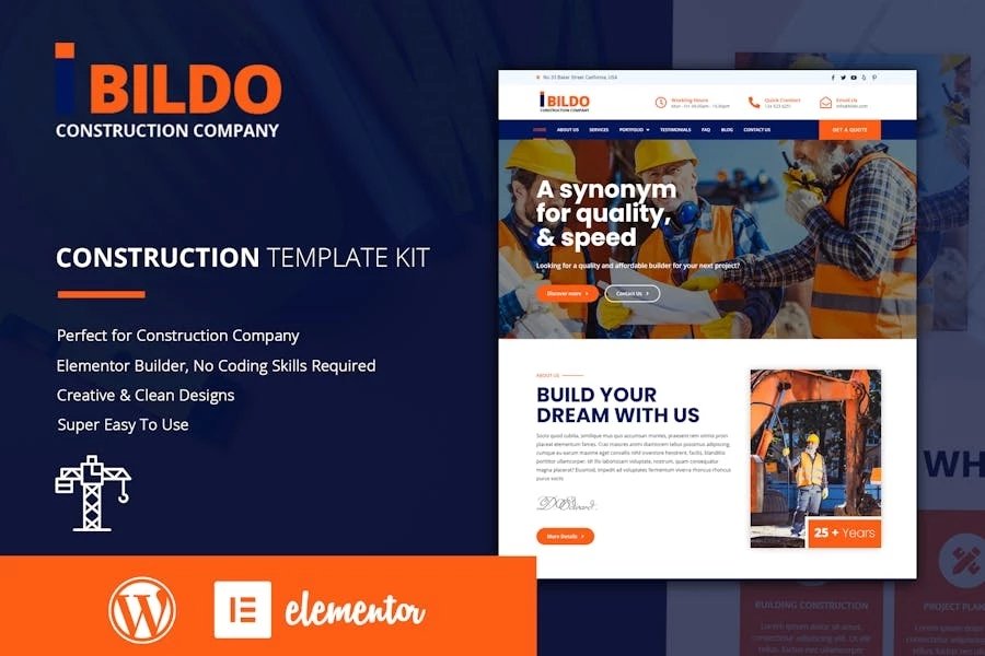Bildo - Template Kit de Construction Elementor