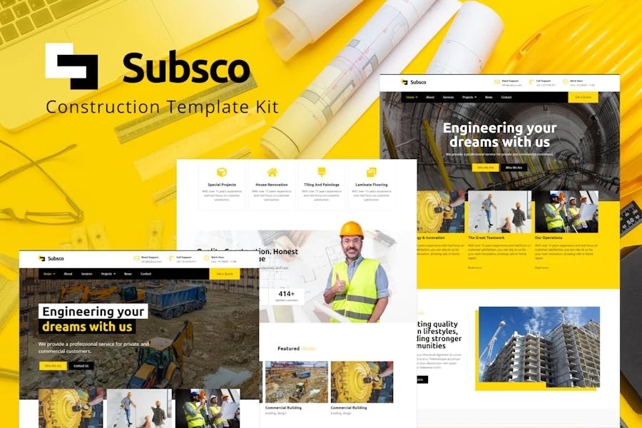 Subsco - Template Kit Construction Elementor