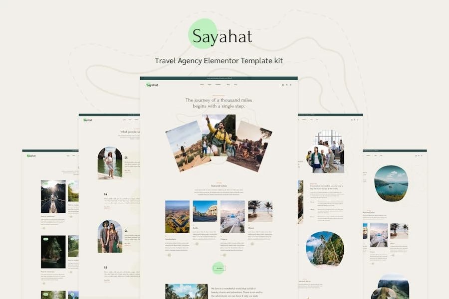 Sayahat - Kit de Plantillas Elementor para Agencia de Viajes